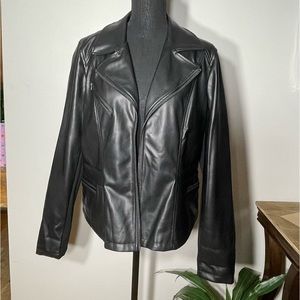 HALOGEN WOMENS SOFT LEATHER JACKET